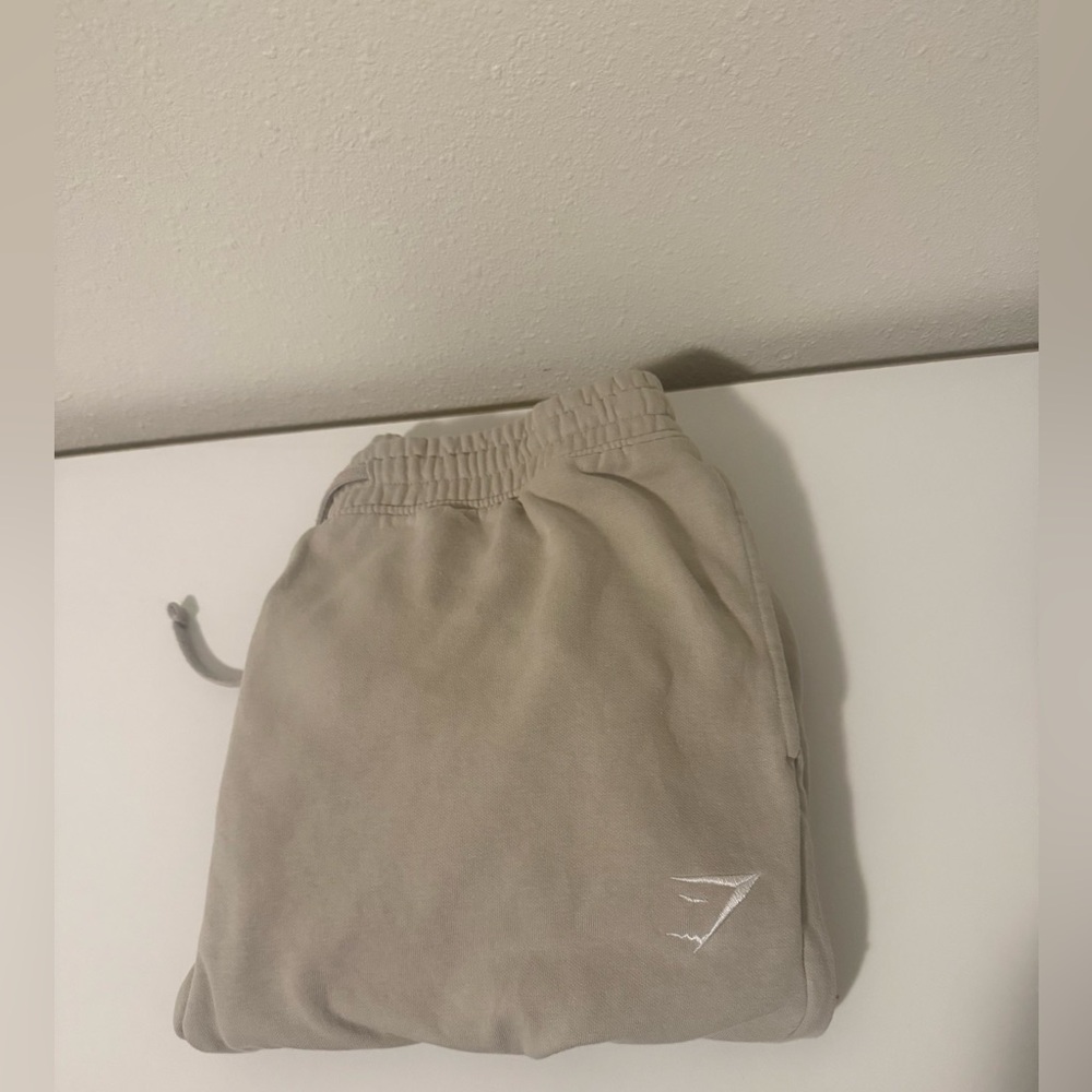 Beige Gymshark sweatpants